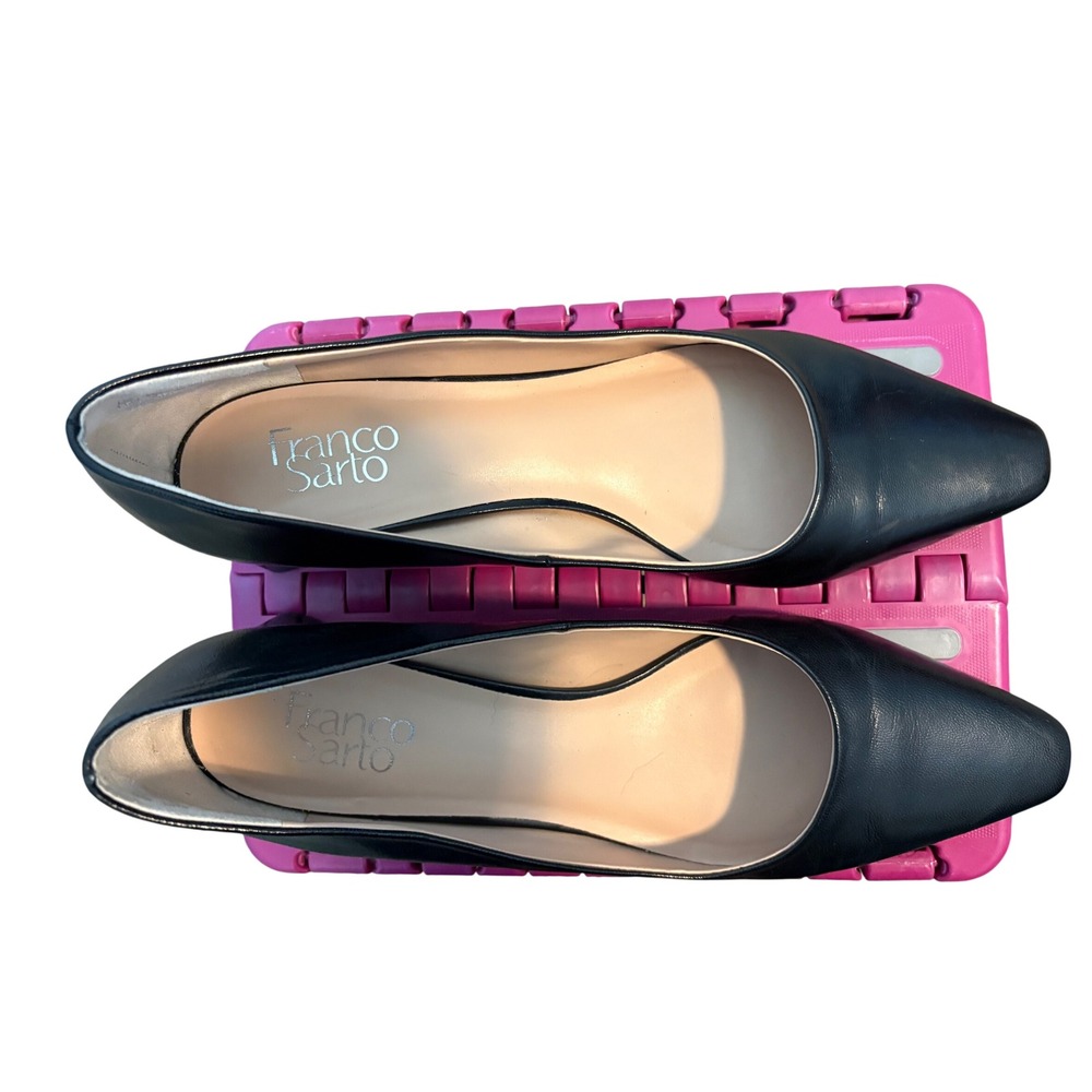 Franco Sarto Black Block Heel Pumps Women's Size 11M Classic Old Money Career - Picture 2 of 5